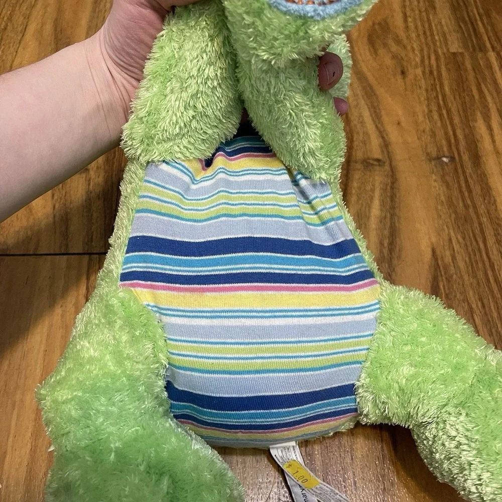 Rare Mary Meyer‎ Large CHEERY CHEEKS Frog Striped Belly Bag Plush